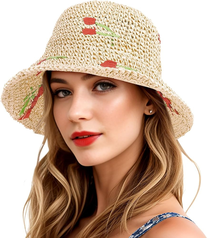 DOCILA Stylish Bucket Hats for Women Foldable Outdoor Plaid Fisherman Sun/Rain Cap with Chin Stra... | Amazon (US)