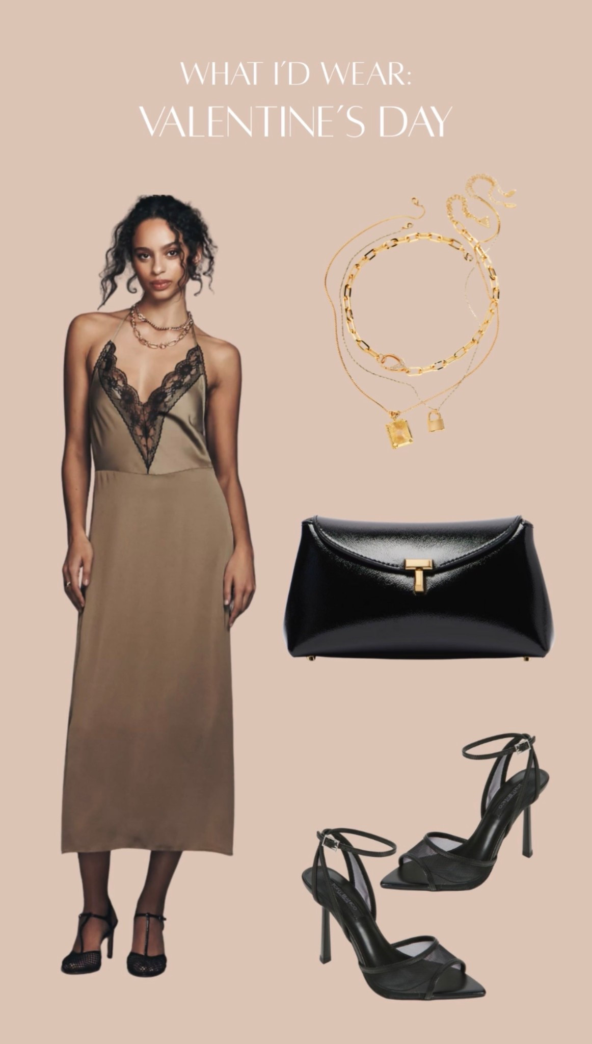 Valentine’s Day outfit idea, but make it chic 🤎🖤

This slip dress is the definition of effortless: silky, flattering, and just the right amount of lace detail. I’d keep everything else sleek and minimal with a structured black clutch, delicate layered gold jewelry, and barely-there heels.

Styling tip: When your dress has texture (like lace), skip anything too busy and lean into clean accessories to keep the look elevated.

Everything is linked for you.

#LTKPetite #LTKSeasonal #LTKootd