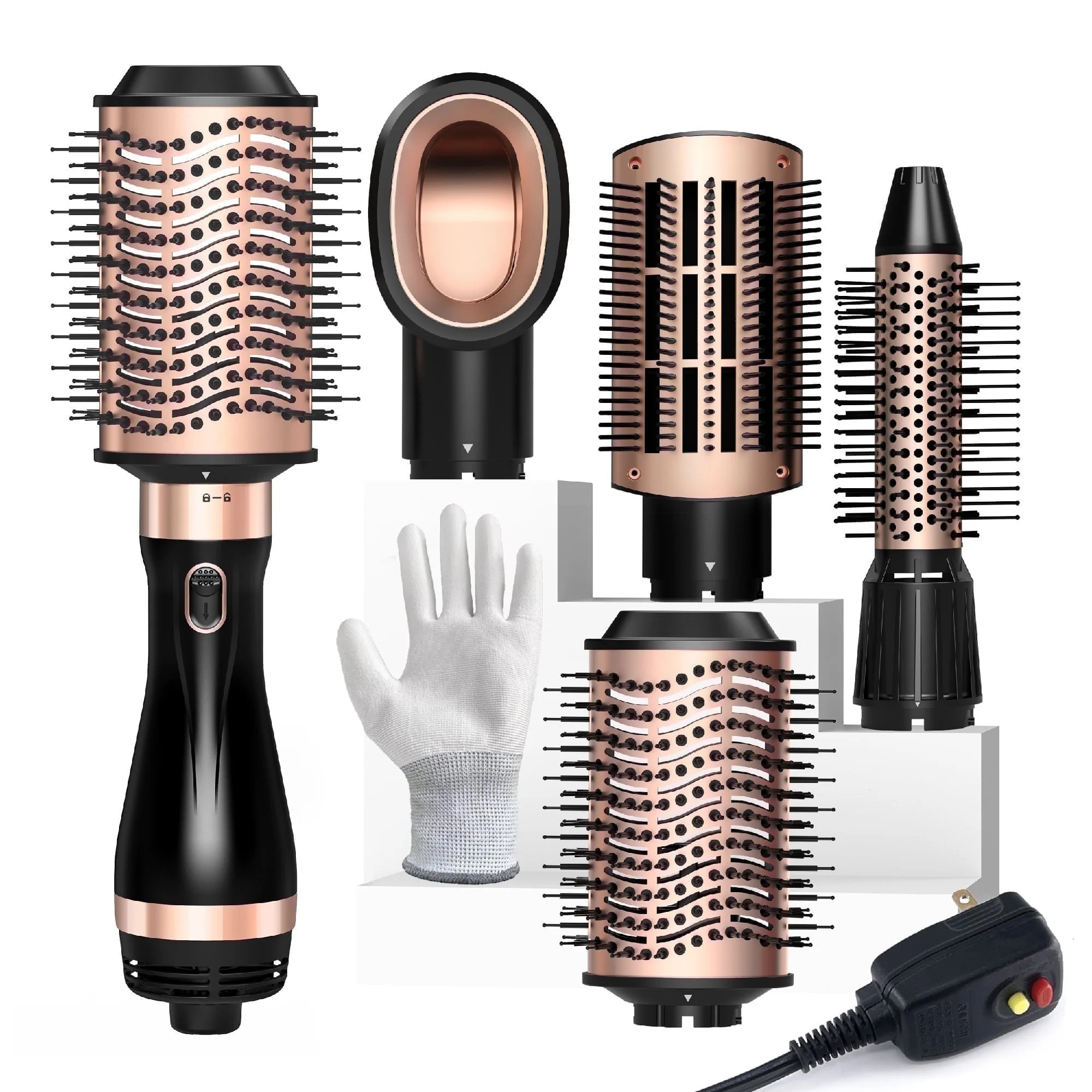 SKIMI Hair Dryer Brush, Hot Air Brush, Blow Dryer Brush Tool Set Straightener/Dryer/Curling Plast... | Walmart (US)