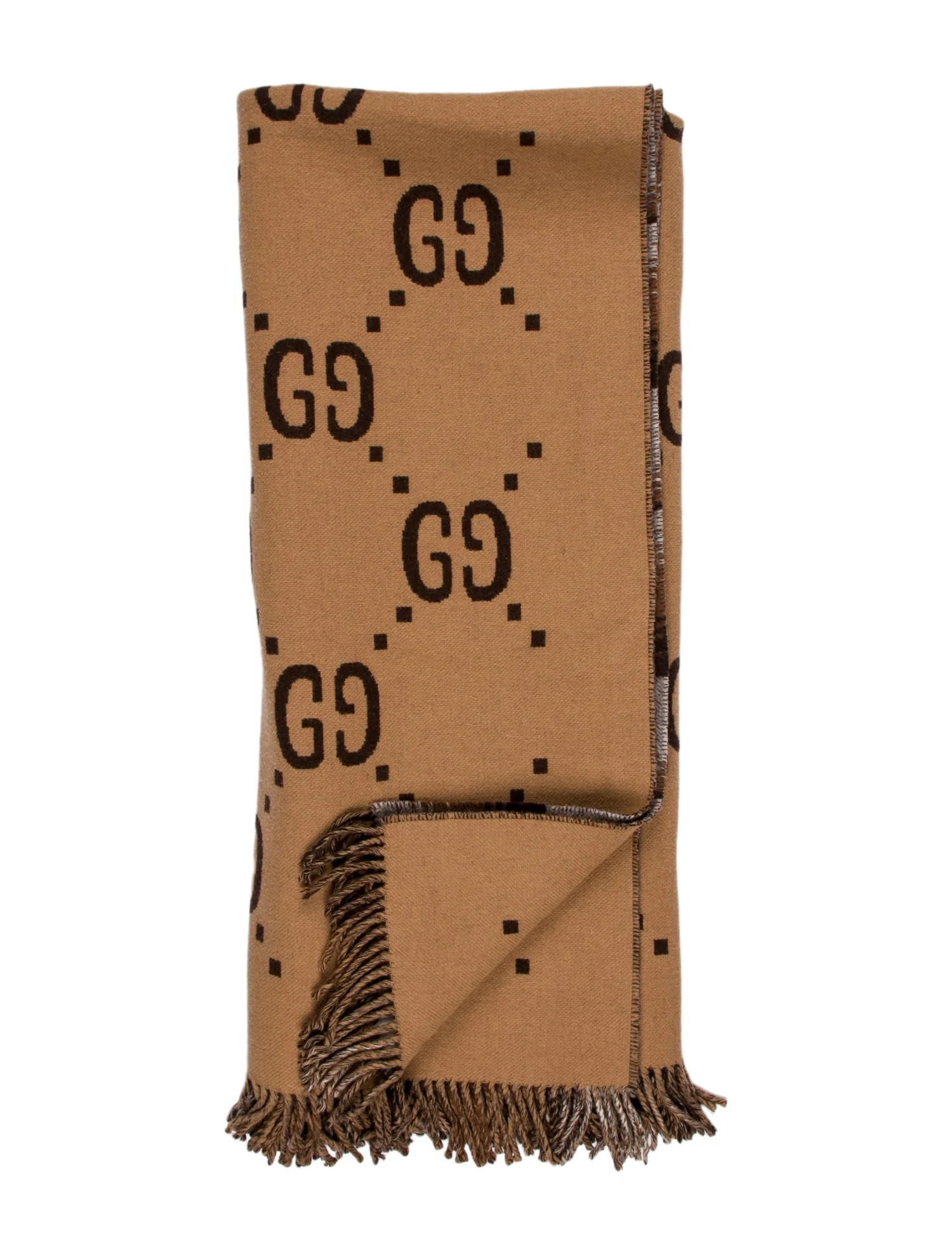 GG and Plaid Throw Blanket | The RealReal