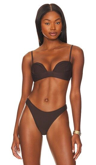 Karen Bikini Top in Chocolate Brown | Revolve Clothing (Global)