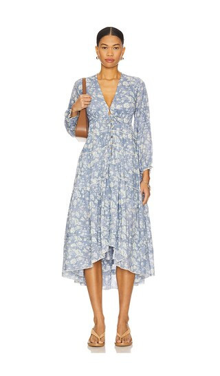 Free People Pappiet Midi Dress in Blue. - size M | Revolve Clothing (Global)