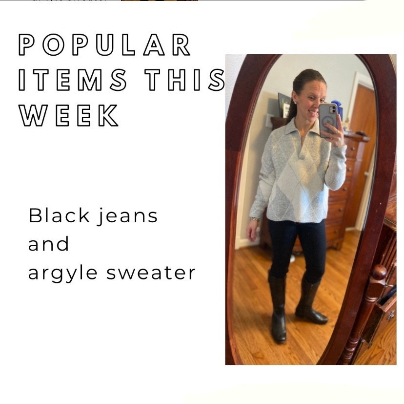 My sweater is on sale. The material is so cozy and I love the argyle design. I have seen the sweater still in stores, too  The jeans fit great and have just enough stretch; they come in more colors and are under $30.  


#blackjeans #target #teacheroutfit #winteroutfit #skinnyjeans #polosweater #cozysweater #salefinds #under25 


#LTKSaleAlert #LTKOver40 #LTKSeasonal #LTKU