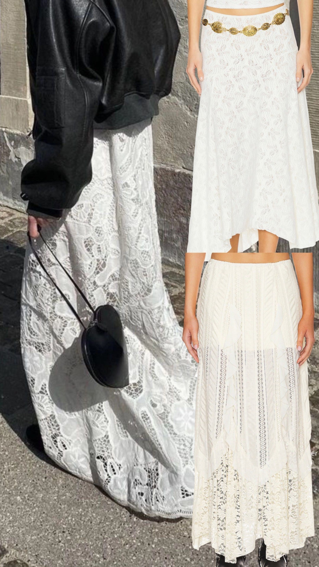 Lace skirt trend 🫶🏻