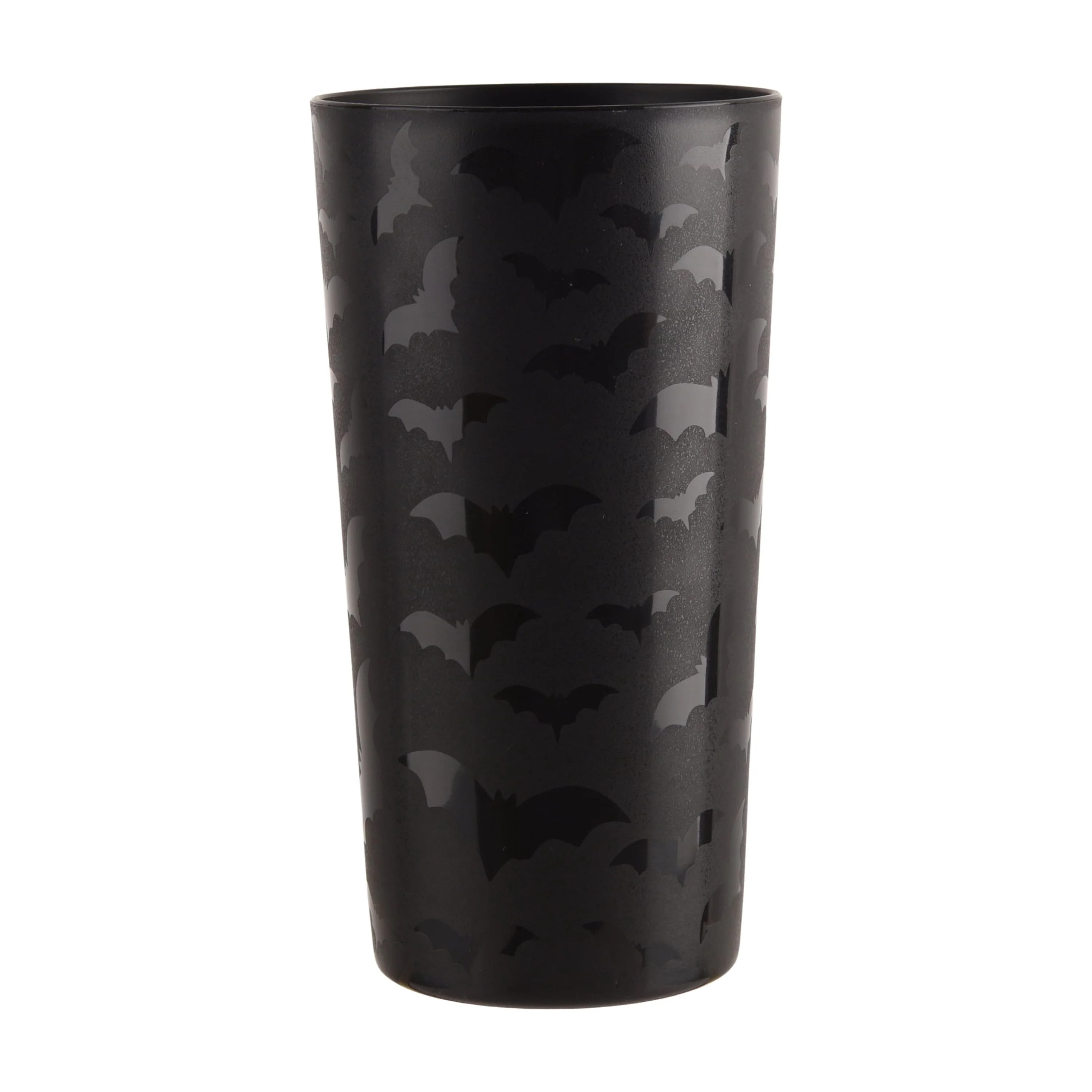 Mainstays 26 Ounce Round Plastic Etched Bat Tumbler, Black | Walmart (US)