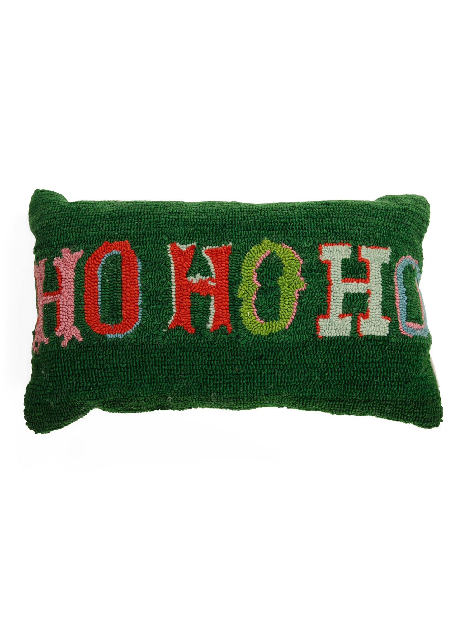 16x26 Hand Hooked Ho Ho Ho Pillow | TJ Maxx