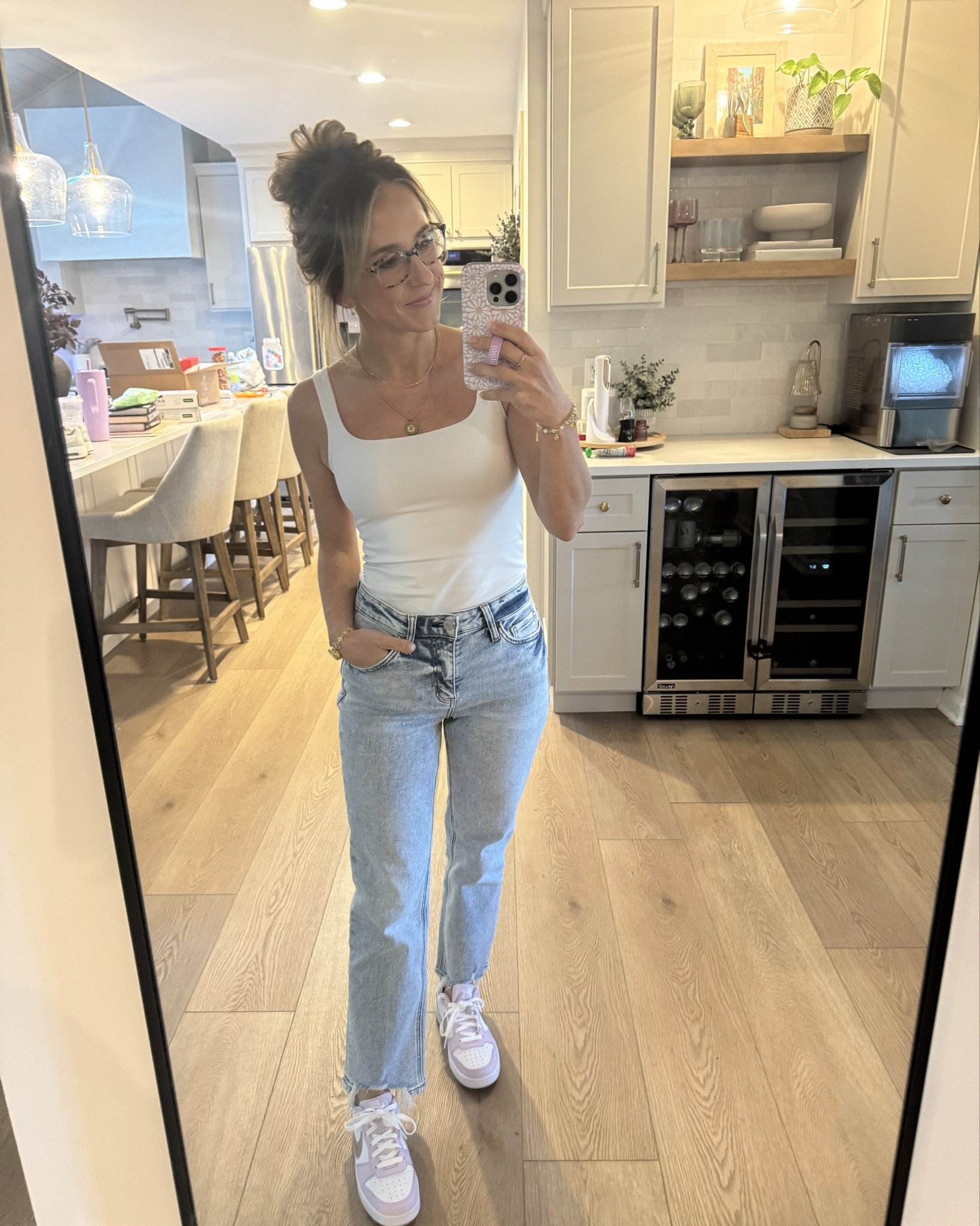 Doing a photoshoot for something very exciting!! 👀 Cannot wait to show you guys!

Casual Outfit | Wide Leg Jeans | Nike Court Borough Low | White Tank

Come Stay Awhile, Amanda Vernaci

#LTKShoeCrush #LTKFindsUnder50 #LTKPetite