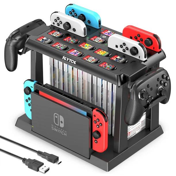 KYTOK Switch Games Storage Organizer Station with Controller Charger, for Nintendo Switch & OLED ... | Walmart (US)