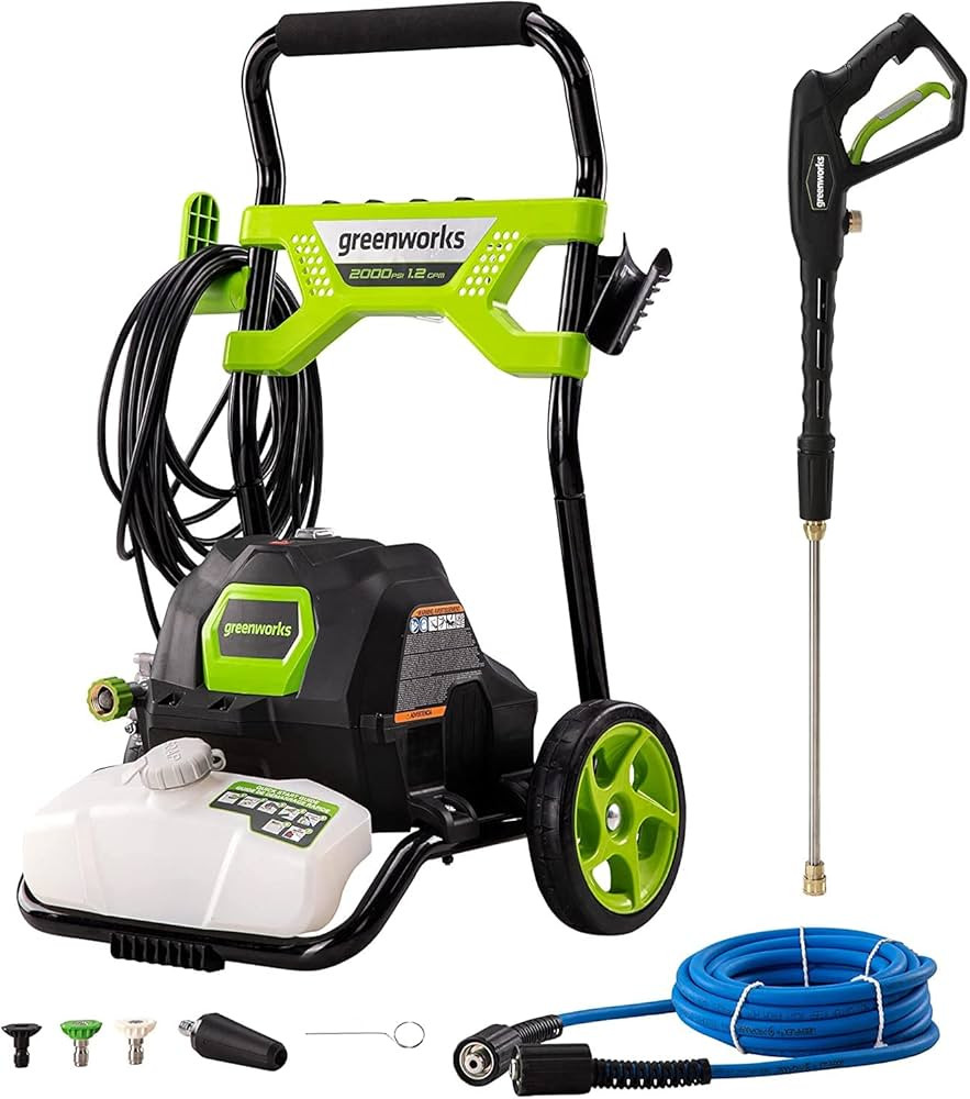 Greenworks 2000 PSI 1.2 GPM Pressure Washer (Open Frame GPW2003) GPW2003 | Amazon (US)