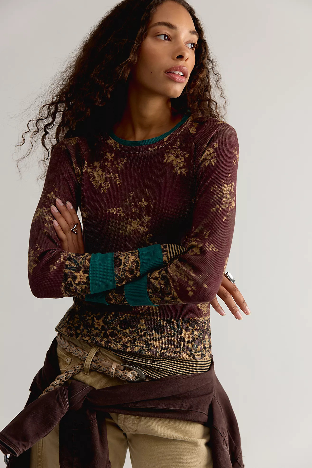 We The Free Easy Does It Printed Long Sleeve Tee | Free People (Global - UK&FR Excluded)