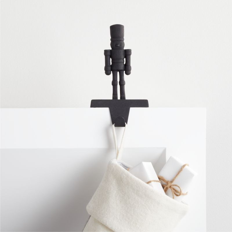 Zinc Nutcracker Christmas Stocking Hook + Reviews | Crate & Barrel | Crate & Barrel