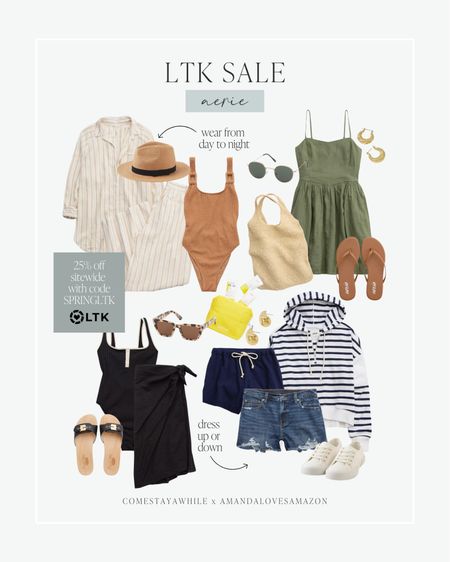 LTK spring sale alert! Get ready for spring break with 25% off sitewide at @Aerie! The cutest dresses, beach looks, swimsuits, and cozy outfits for spring! Sale ends today!

#LTKSpringSale #LTKstyletip #LTKsalealert