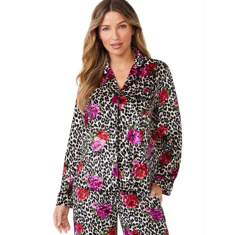 Sofia Intimates by Sofia Vergara Women's and Women's Plus Size Crushed Velvet Pajama Set, 2-Piece | Walmart (US)