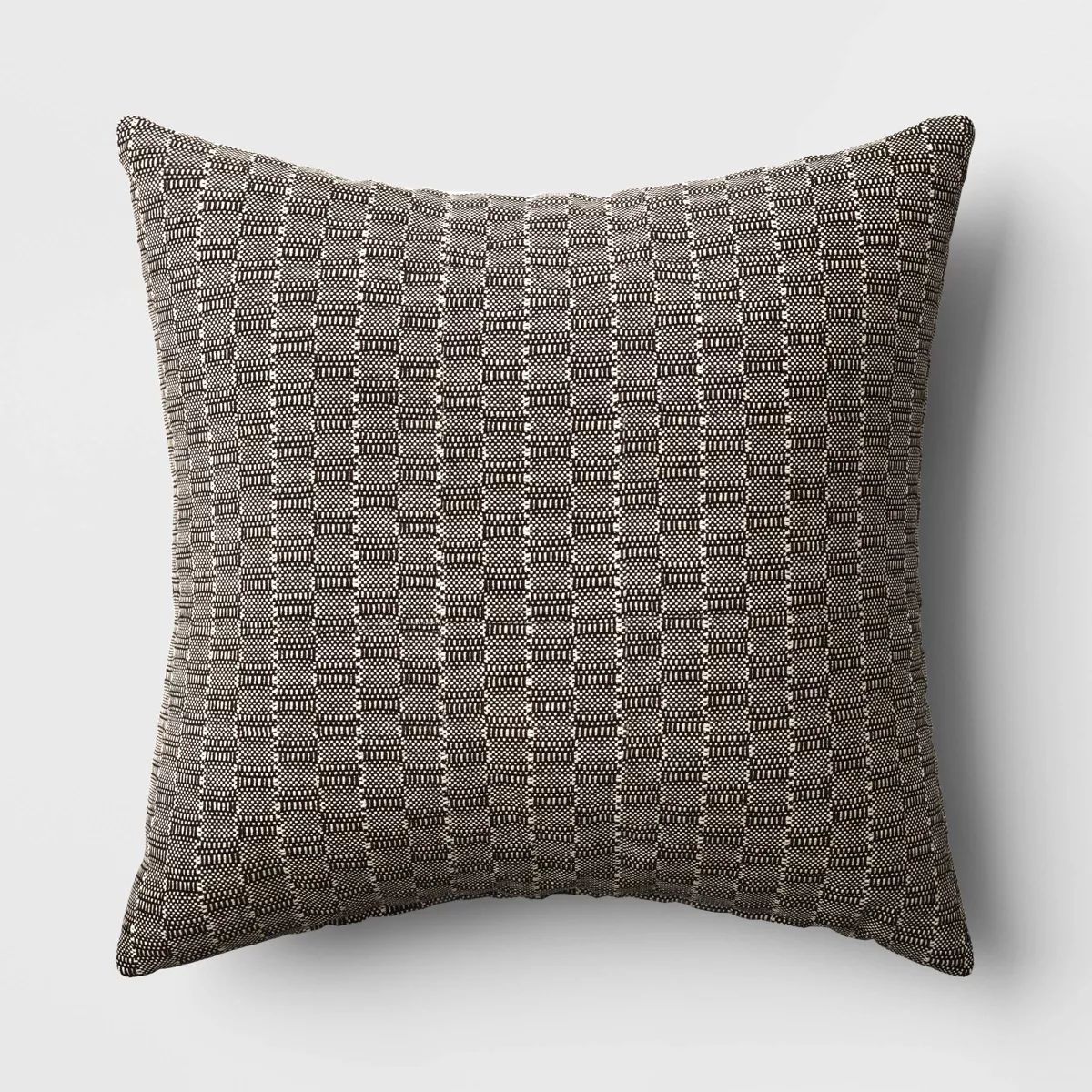 Oversized Textural Woven Square Throw Pillow Black/Neutral - Threshold™ | Target