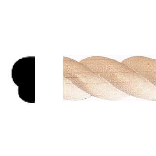 715 1/4 in. D x 1/2 in. W x 48 in. L Unfinished Wood Panel Carved Rope Panel Moulding 1-Piece | The Home Depot