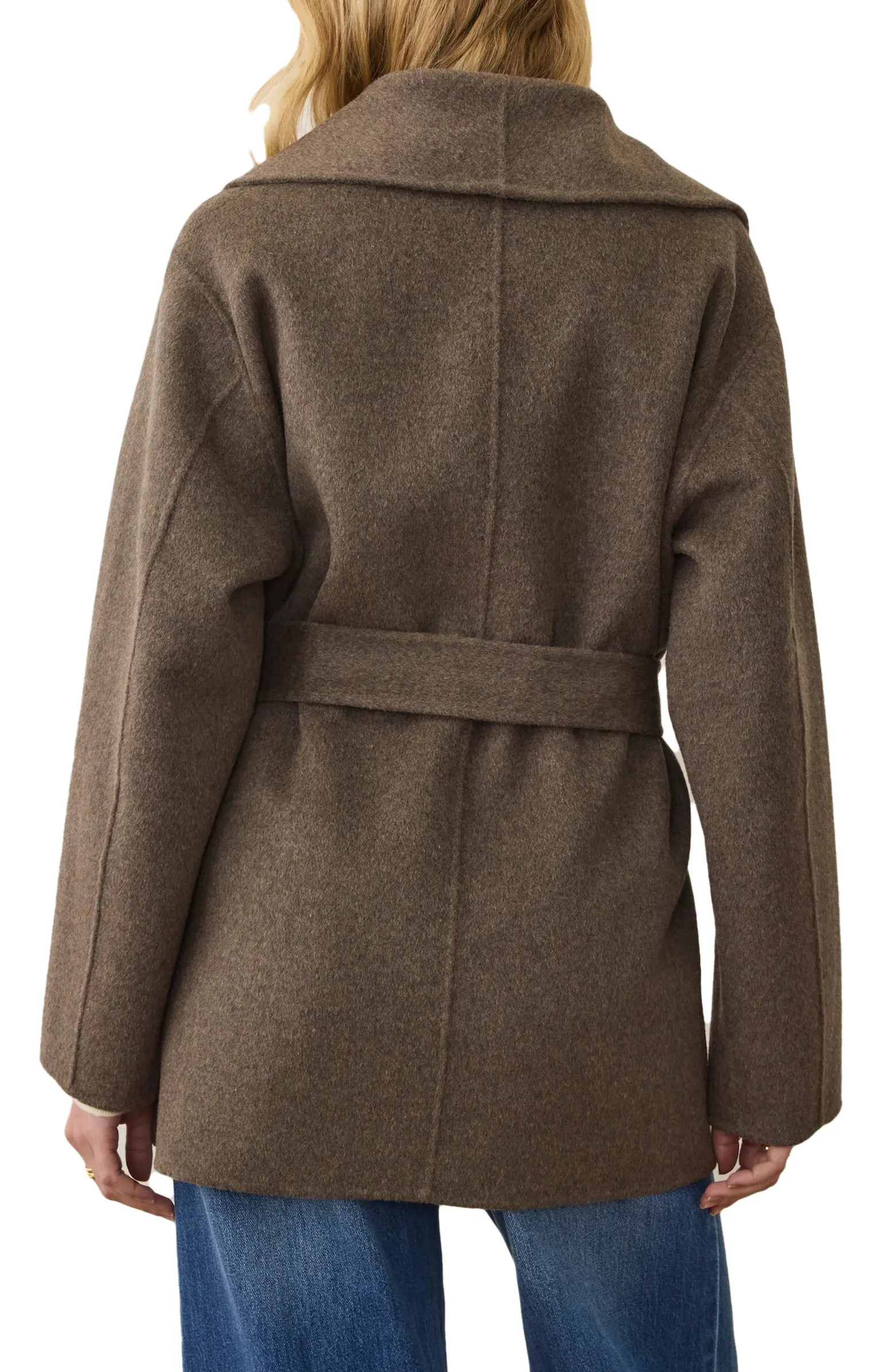 Marine Layer Colette Belted Wool Blend Jacket | Nordstrom | Nordstrom