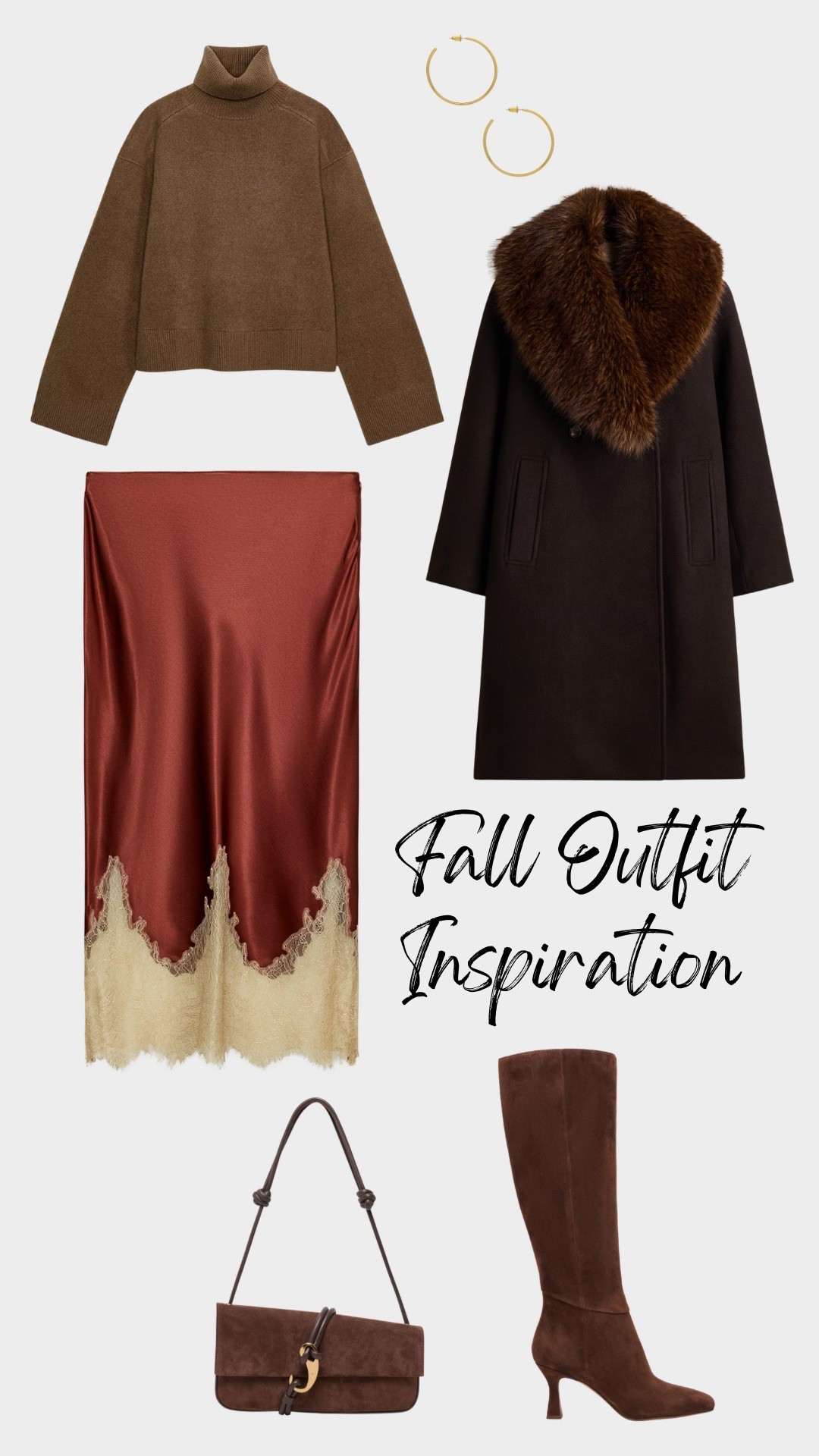 Sweater is from Zara named: 95% WOOL HIGH COLLAR JUMPER
Skirt is from Zara named: CONTRAST LACE SATIN SKIRT ZW COLLECTION

Fall fashion, fall outfit inspiration, fall clothes, coat, wool sweater, satin skirt, lace skirt, silk skirt, knee high boots, heeled boots, brown boots, brown coat, faux fur coat

#LTKSeasonal #LTKWorkwear #LTKBeauty