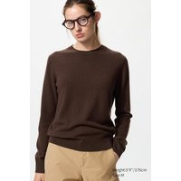Uniqlo - 100% Cashmere Crew Neck Jumper - Dark Brown - L | Uniqlo NL
