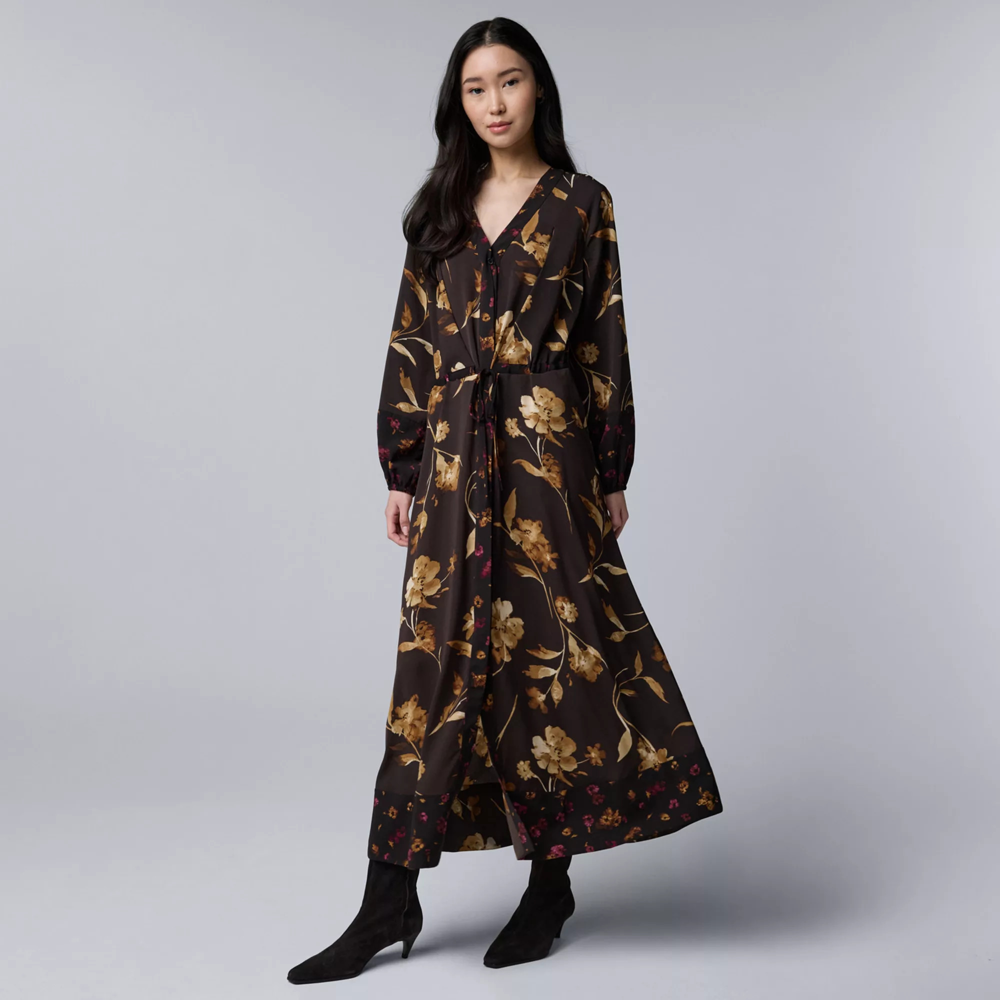 Women's Simply Vera Vera Wang Kimono Maxi Dress | Kohl's
