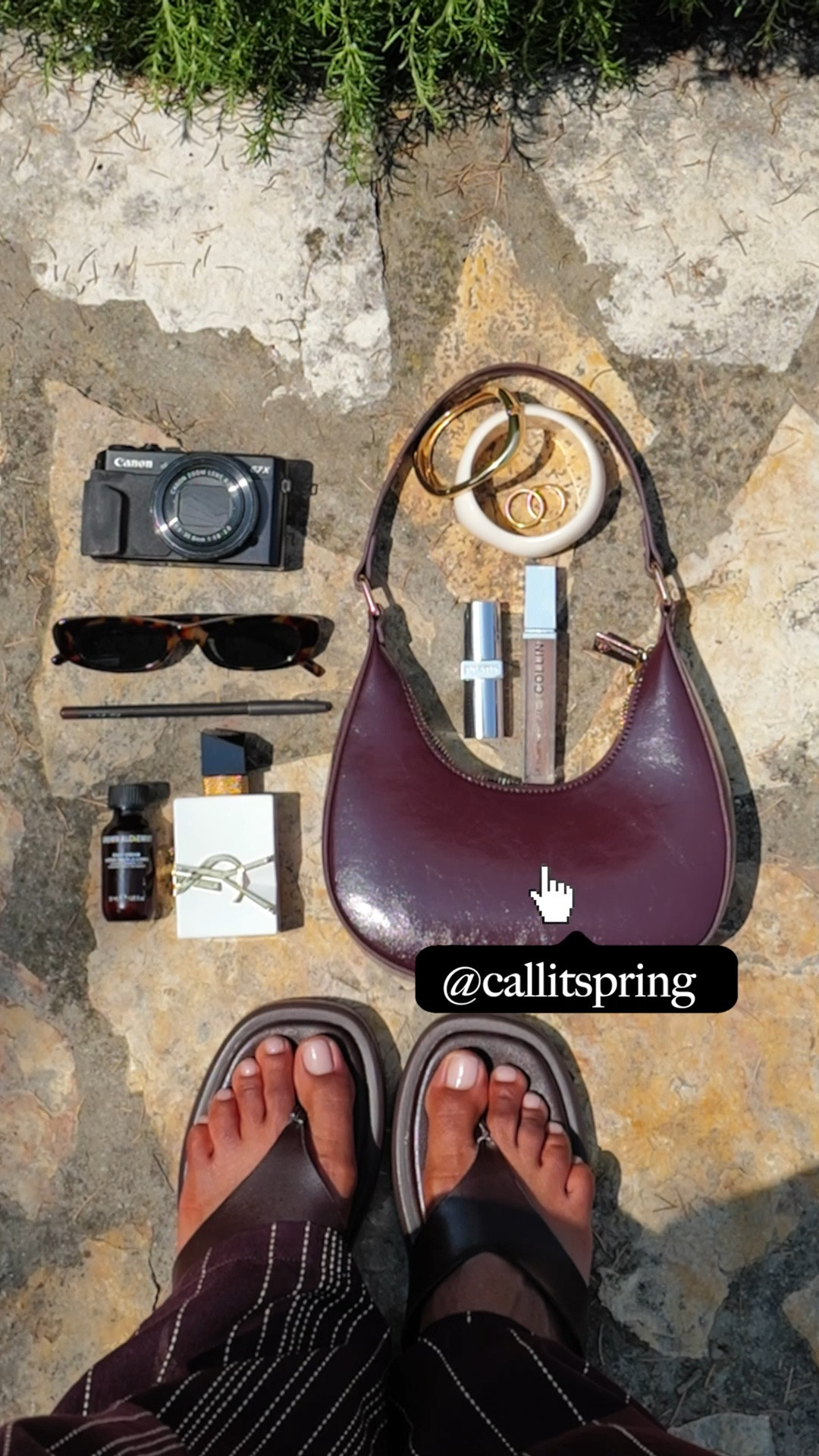 Bag and sandals are Call It Spring

What’s in my bag | every day essentials | bag essentials | ysl l’eau nue perfume | cannon g7x | Prada monochrome soft matte blur lipstick | grown alchemist body lotion | super slim oval sunglasses | Maxi acrylic bangle bracelet | mac lip liner |pandora essence organic stacking rings 

#LTKBeauty #LTKItBag