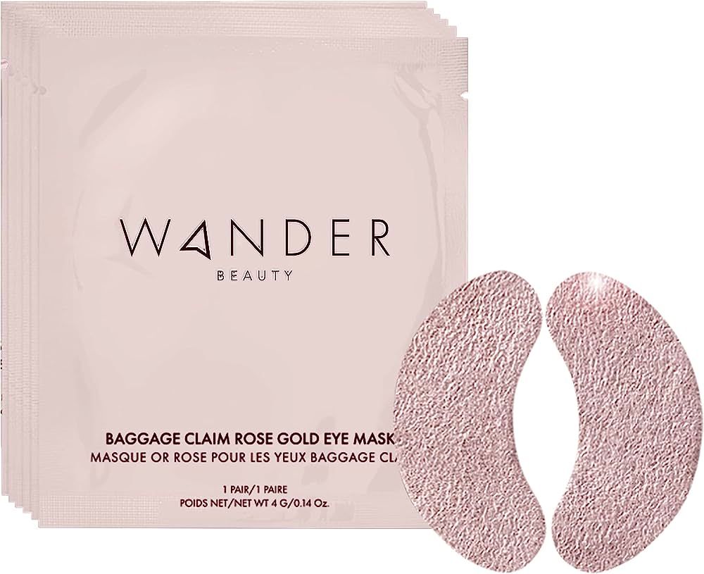 Wander Beauty Baggage Claim - Rose Gold Foil Under Eye Patches For Dark Circles and Puffiness - U... | Amazon (US)