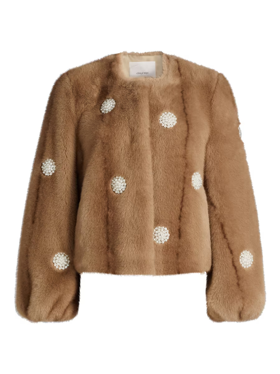 Benson Embellished Faux Fur Jacket | Saks Fifth Avenue