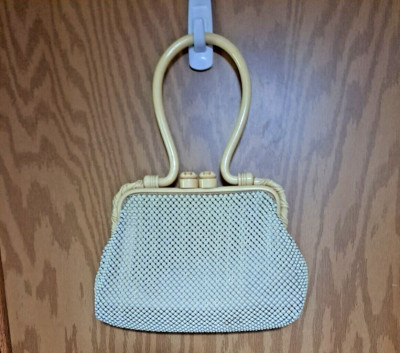 Vintage Whiting & Davis Alumesh Ivory Purse w/ Solid Bakelite Handle/Closure  | eBay | eBay US