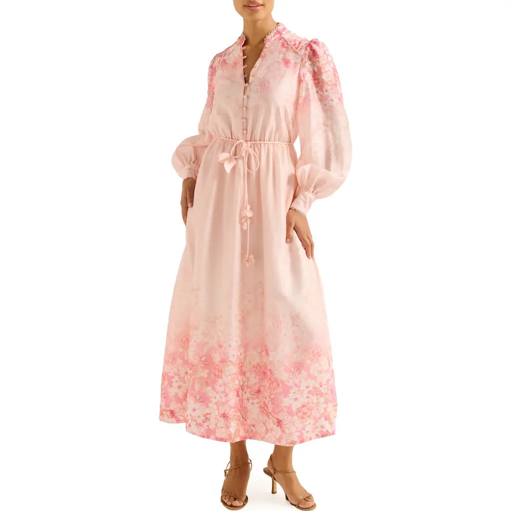 Ever New Courtney Placed Floral Long Sleeve Dress in Tilly Floral at Nordstrom Rack, Size 4 | Nordstrom Rack
