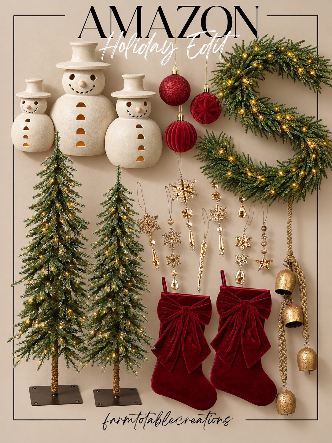 AMAZON HOLIDAY HOME EDIT 🎄✨ The prettiest Christmas finds to make your home feel warm, cozy, and festive! From twinkling Norfolk trees and greenery to velvet bow stockings, vintage-inspired bells, and adorable snowmen, these Amazon holiday favorites are too good to miss! 🤎

Shop all my favorite finds here!

#LTKHoliday #LTKHome #LTKSeasonal #ChristmasDecor #AmazonHome #HolidayDecor #NeutralChristmas #ChristmasFinds