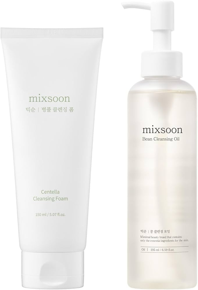 mixsoon Centella Cleansing Foam 5.07 fl oz/ 150ml & Bean Cleansing Oil 6.59 fl oz / 195ml | Amazon (US)