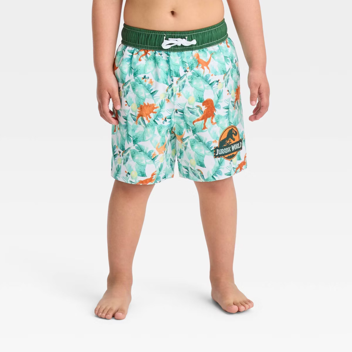 Toddler Boys' Jurassic Park Swim Shorts - Green | Target