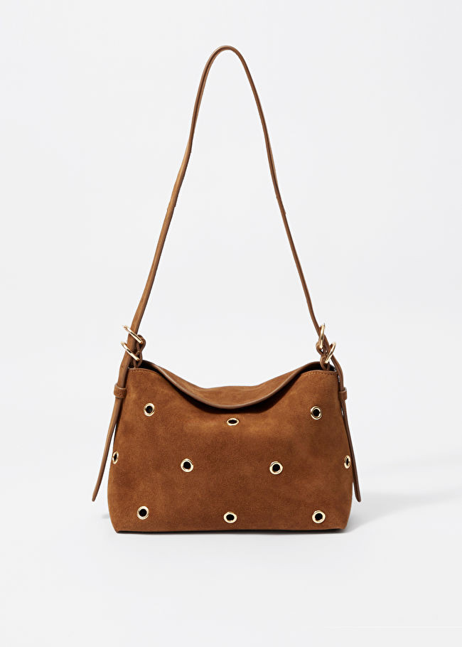 Small Eyelet-Embellished Suede Bag | & Other Stories UK