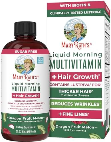 MaryRuth's Liquid Multivitamin + Hair Growth | Biotin 10000mcg | Lustriva Hair Growth Supplement ... | Amazon (US)