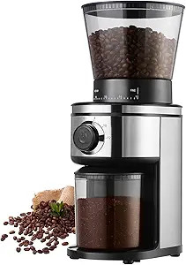 Burr Coffee Grinder, Electric Conical Coffee Bean Grinder With 30 Adjustable Grind Settings For 2... | Amazon (US)