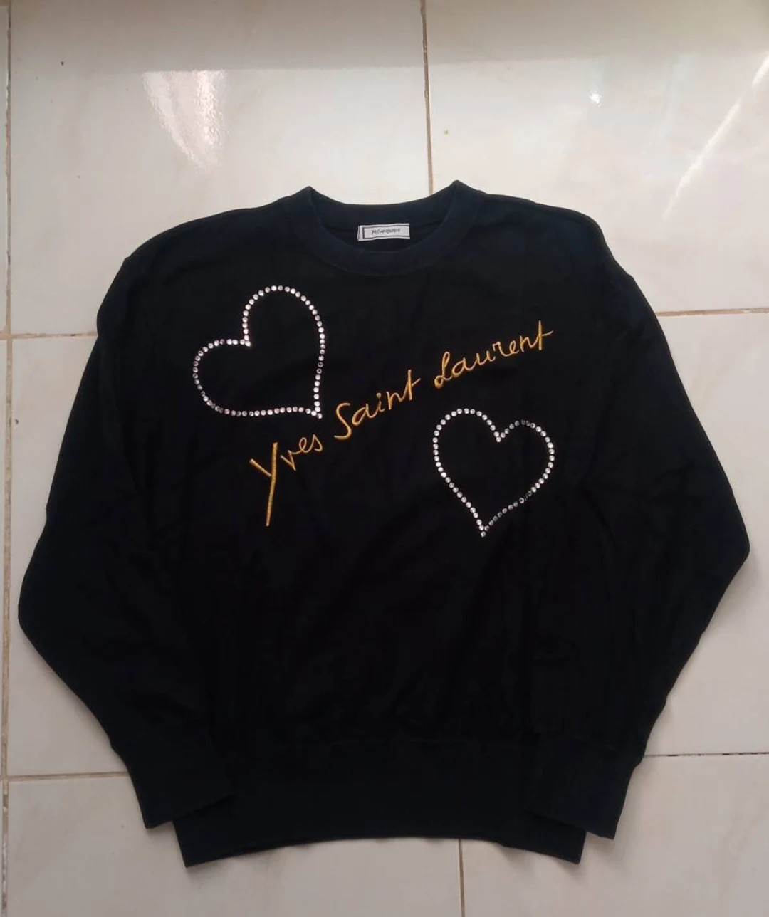 Vintage Yves Saint Laurent Sequence and Embroidered Sweater - Etsy | Etsy (US)