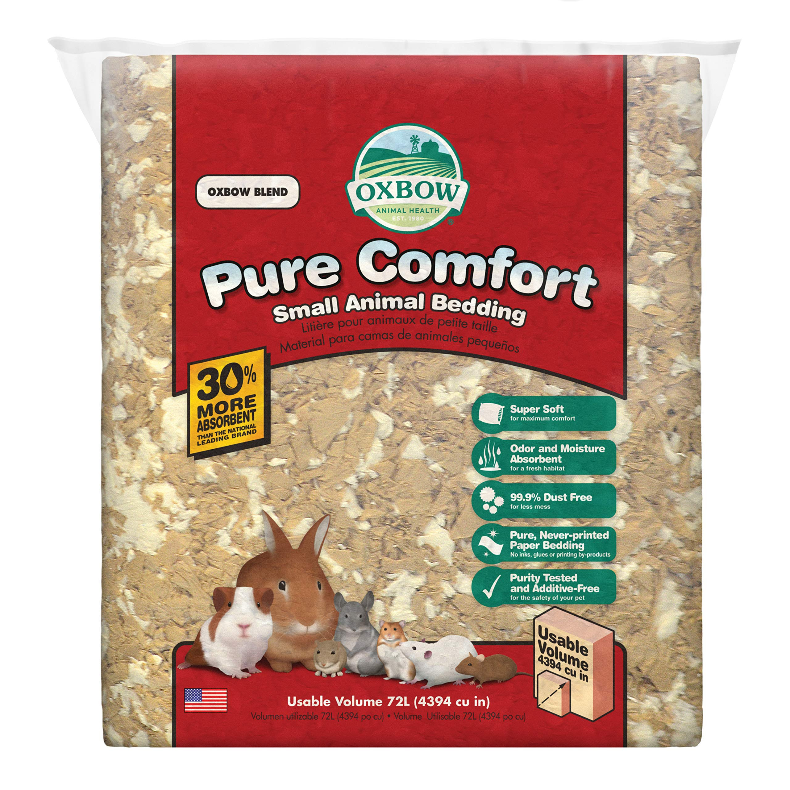 Oxbow Pure Comfort Bedding, Rabbit, Hamster, & Guinea Pig Bedding, Bunny Supplies for Litter Box,... | Amazon (US)
