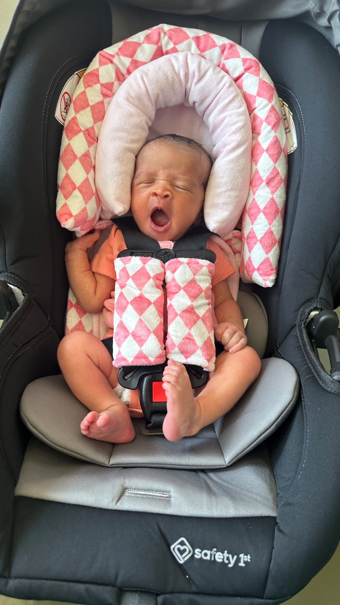 Baby car seat head pillow - she falls right asleep the yawning begins! 

#LTKTravel #LTKFamily #LTKBaby