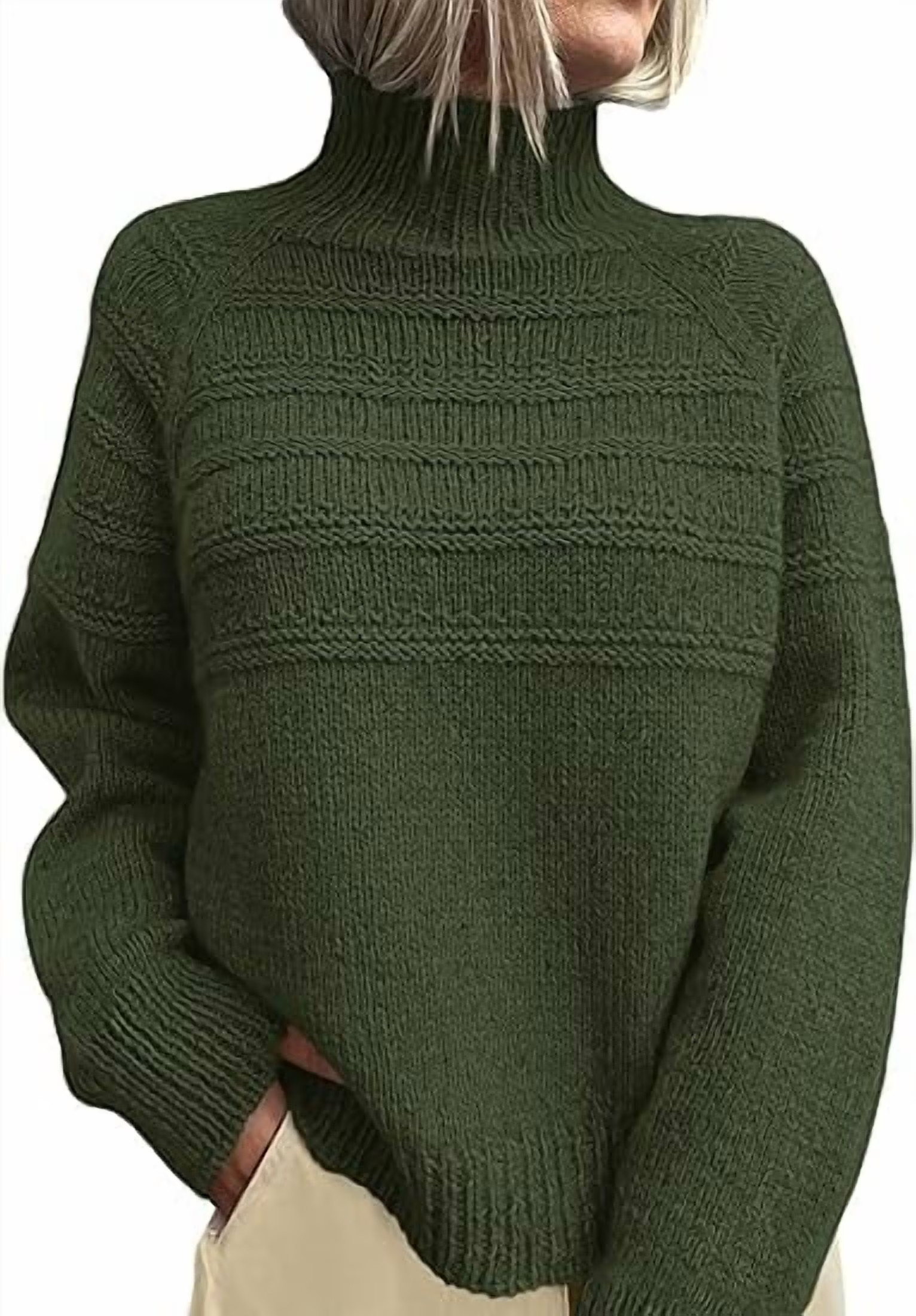 PRETTYGARDEN Women's Turtleneck Sweaters Fall Chunky Knit Pullover Long Sleeve Jumper Tops Trendy Winter Clothes - Walmart.com | Walmart (US)