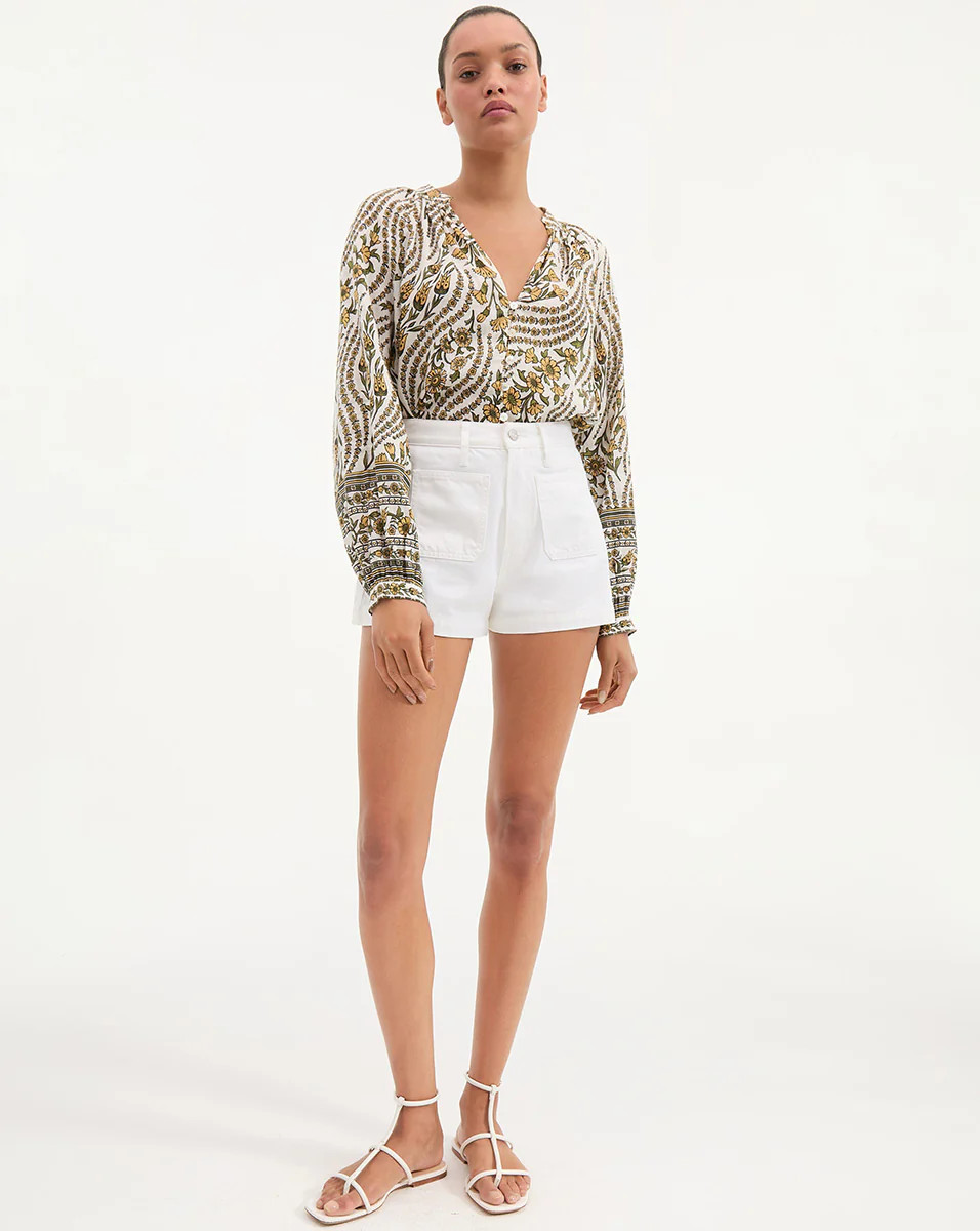 Timmi Denim Short with Patch Pockets | Veronica Beard