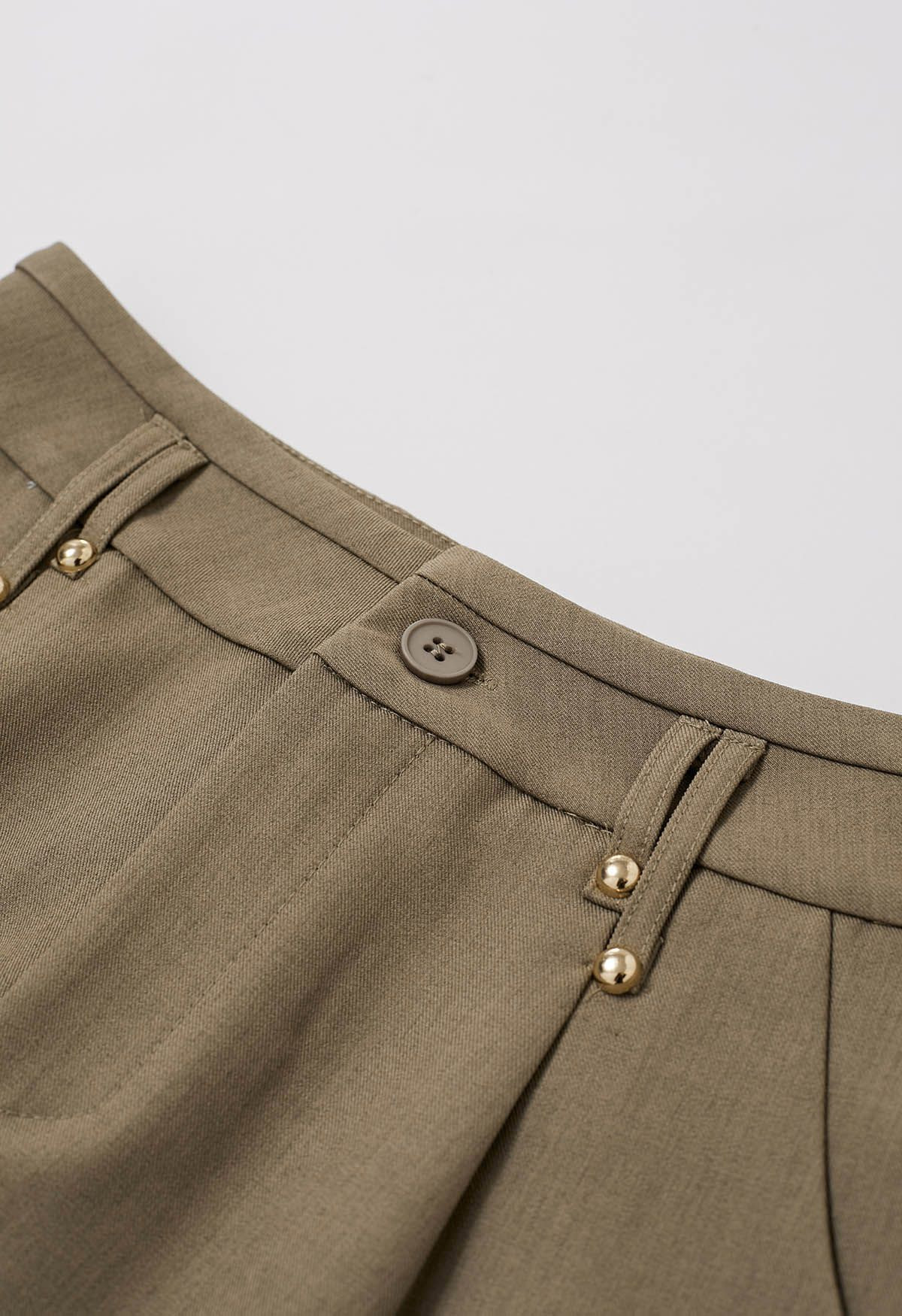 Solid Color Belted Shorts in Brown | Chicwish