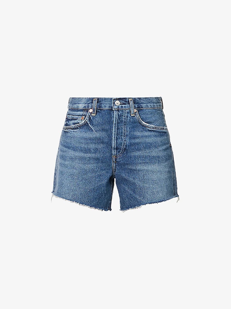 Annabelle high-rise organic-denim shorts | Selfridges