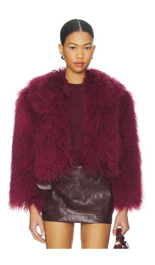 Bubish Georgina Jacket in Burgundy. - size XS | Revolve Clothing (Global)