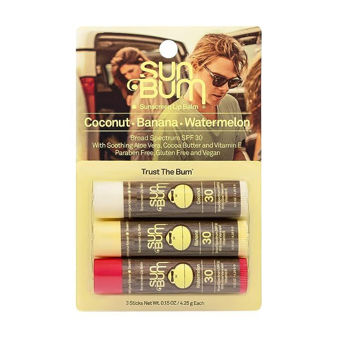 Sun Bum SPF 30 Sunscreen Lip Balm | Vegan and Cruelty Free Broad Spectrum UVA/UVB Lip Care with A... | Amazon (US)