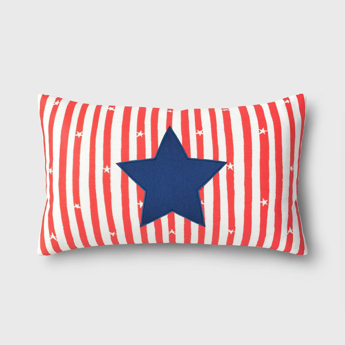 Star Applique Lumbar Throw Pillow White/Red - Sun Squad™ | Target