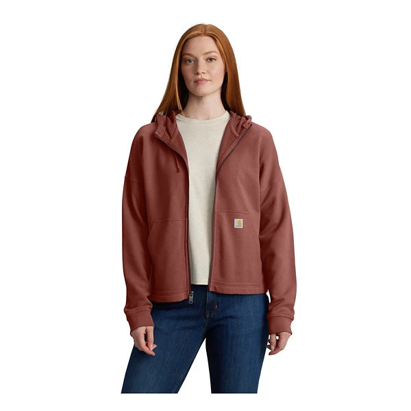 Women's Carhartt Tencel Loose Fit Full Zip 2XLarge Brownwood | Scheels