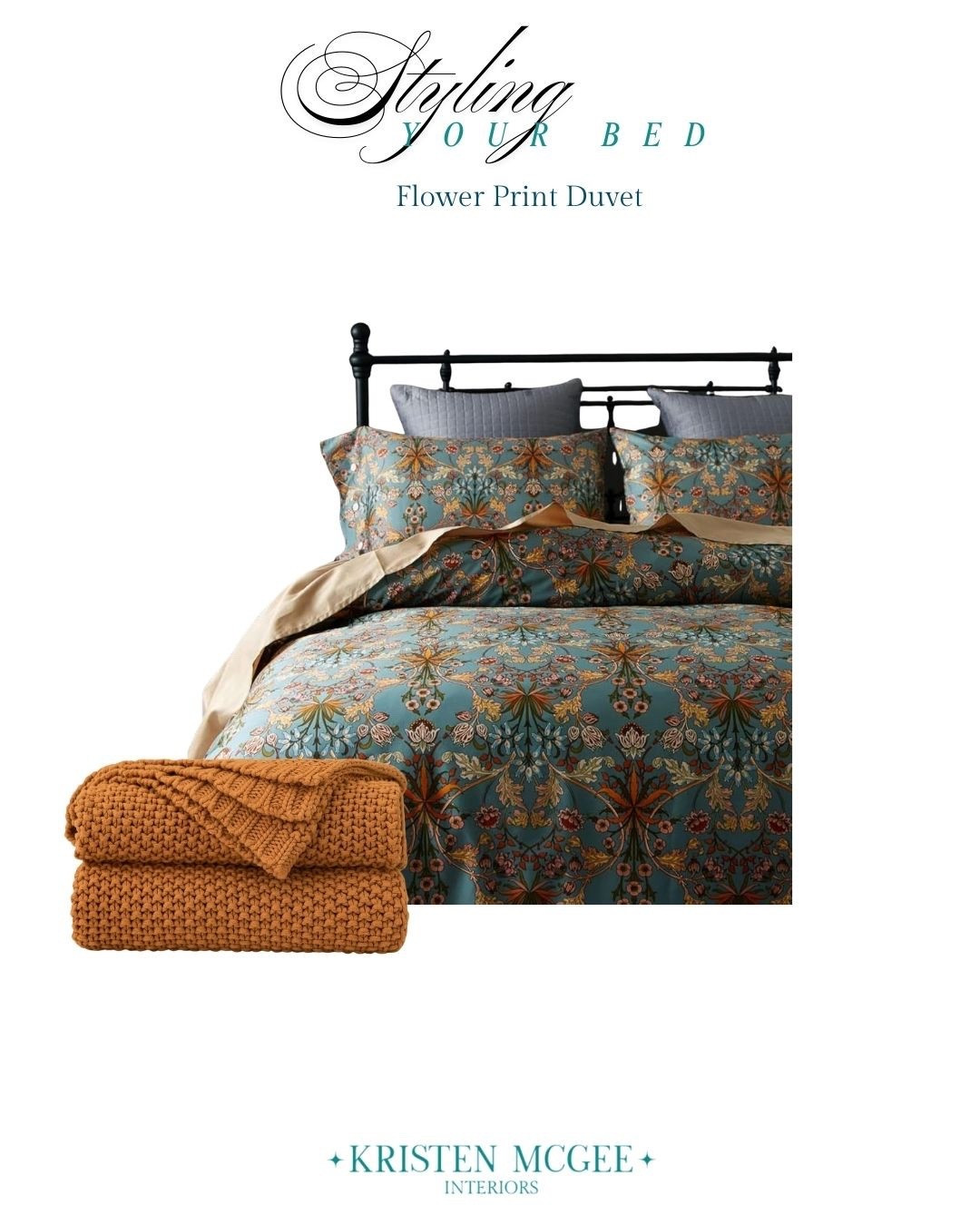 A floral duvet adds instant character and warmth ✨ 
Layered with rich textures for a timeless look-shop it all on LTK

#LTKHome