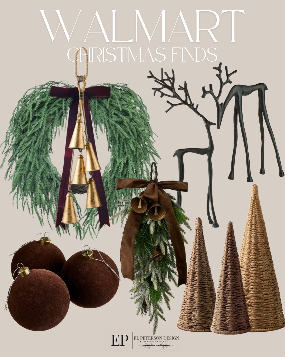 Walmart
Table top reindeers
Bells
Wreath
Ornaments 
Table top tress 
Swag


#LTKFindsUnder100 #LTKHome #LTKFindsUnder50