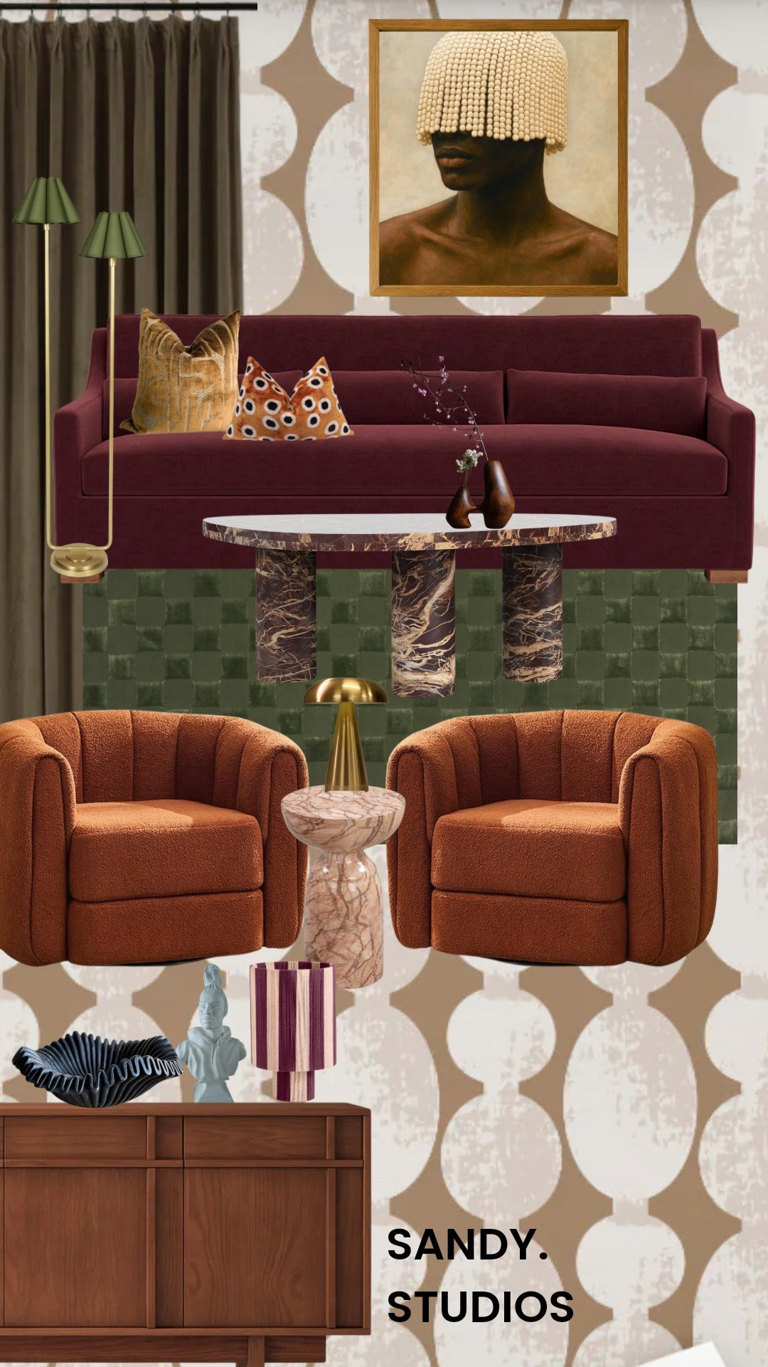 Soulful academia, Afro dandy interior design style , living room design inspo 

#LTKHome