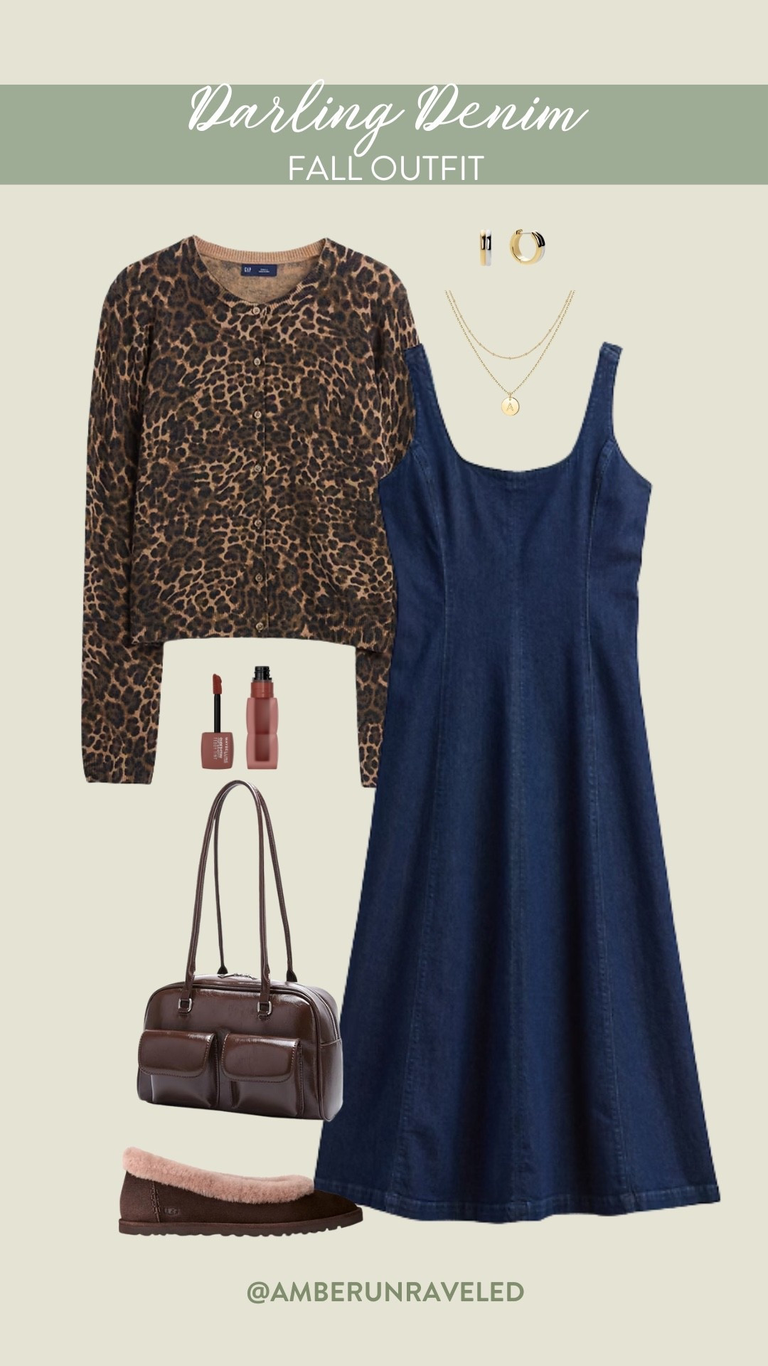Found my new favorite fall outfit! This denim dress with a cozy leopard cardi is just great for cooler days. And those furry ballet flats? Beyond comfy!
#dressylook #fashiontrend #fallwardrobe #denimoutfit #UGGzora

#LTKSeasonal #LTKU #LTKStyleTip