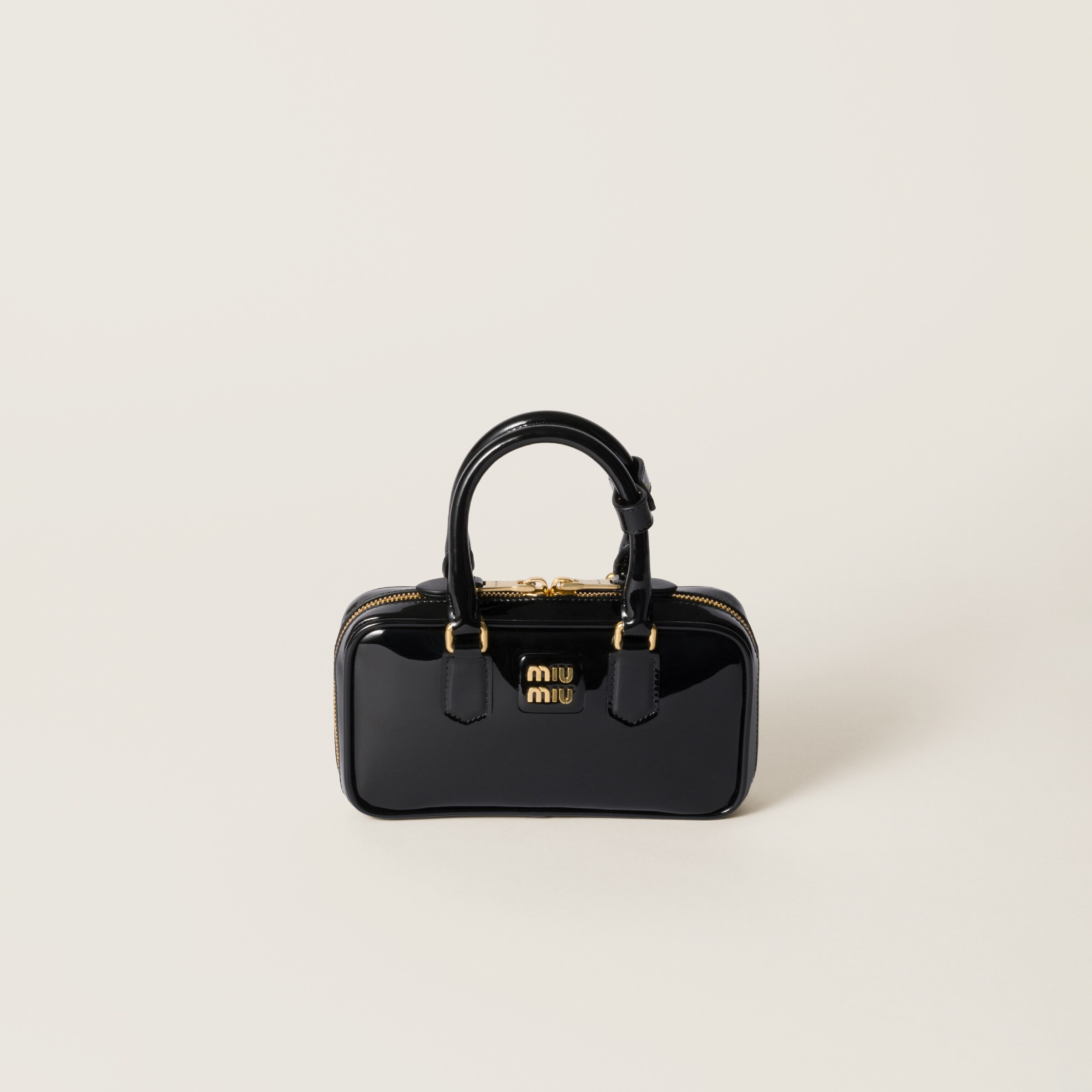 Black Arcadie Patent Leather Mini-bag | Miu Miu | Miu Miu UK